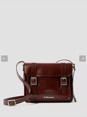 Dr. Martens Burgundy Leather 11inch Satchel Crossbody